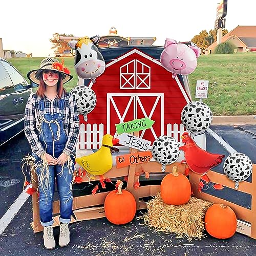 Farm Theme Trunk or Treat Decoration Set with Animal Balloons & Banner