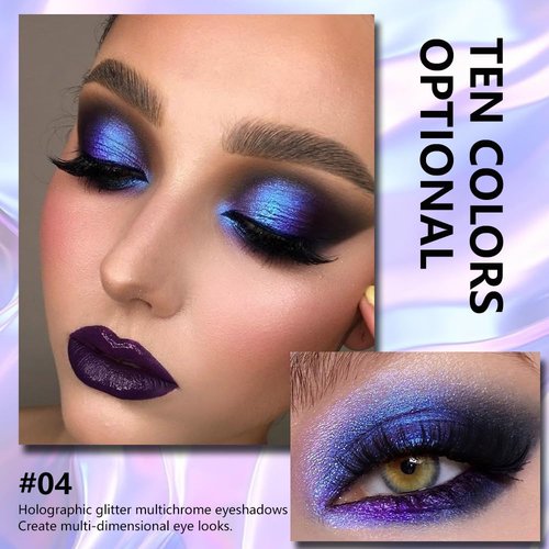 Evpct Royal Blue Duochrome Liquid Eyeshadow - Waterproof Multichrome Metallic Glitter for Women