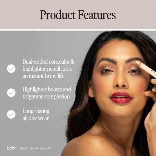 Bdb Brow Duo Pencil - Creamy Blendable Concealer & Buildable Highlighter | Perfect for Flawless Brows
