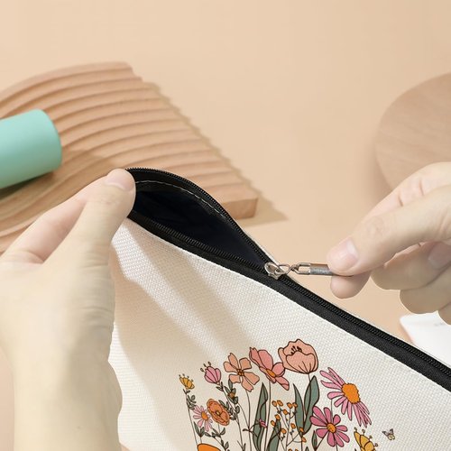 Retro Flower Mothers Day Birthday Gifts for Mimi Funny Grandma Gifts from Granddaughter Makeup Bag Cosmetic Bag Retirement Wedding Anniversary Appreciation Gifts for Women Grandma Nana Grandmother