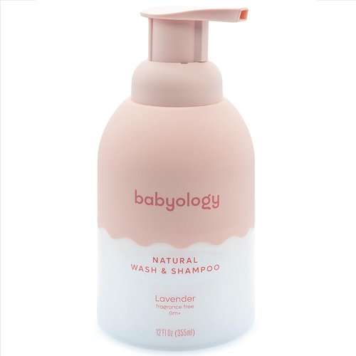 Babyology All Natural Baby Wash & Shampoo - Organic Lavender Oil - Tear-Free & Non-Toxic - 100% Edible Ingredients