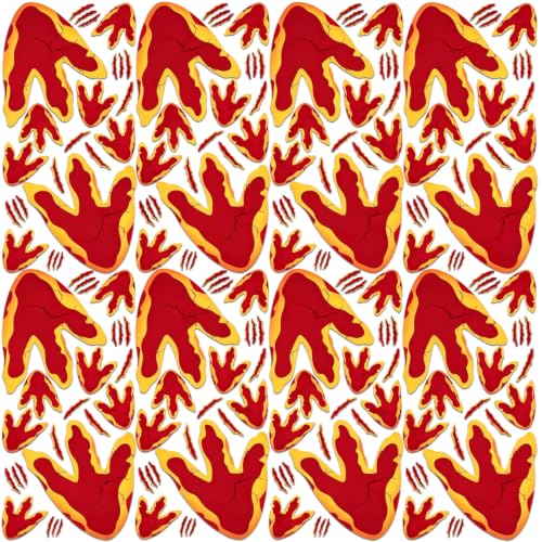 128 Pcs Dinosaur Footprint Floor Decals for Kids Party & Decor - Jurassic Theme