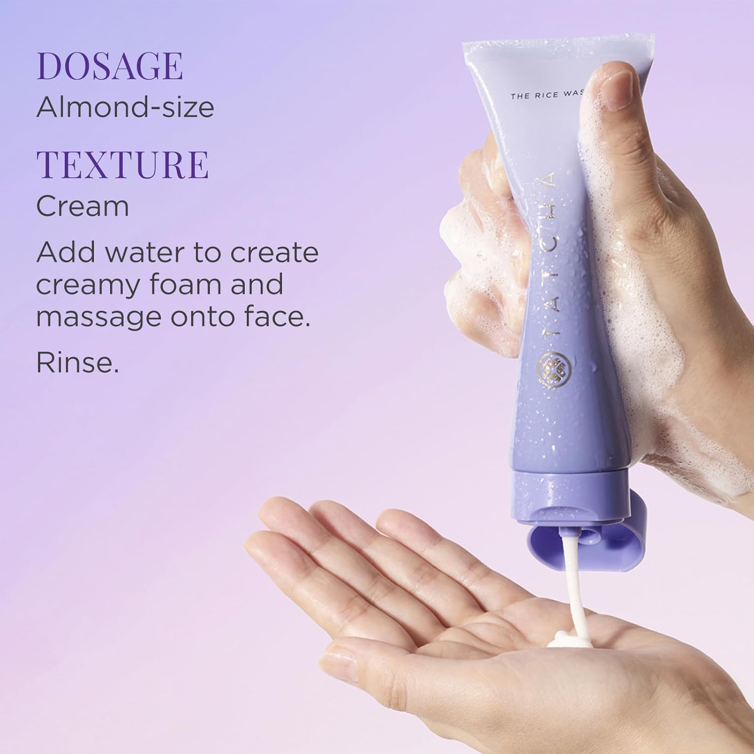 TATCHA The Rice Wash - Gentle Cream Facial Cleanser for Soft, Luminous Skin | 4 oz
