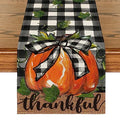 Buffalo Plaid Pumpkin Fall Table Runner 13 x 72 Inches Kitchen Decor