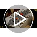 Halloween Table Runners Black Pumpkin Web Lace 18x72 Inch 2 Pack - Spider Web Design