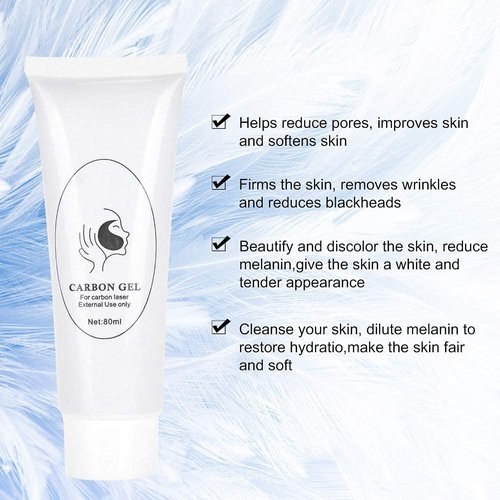 80ML Carbon Peel Cream Gel for Skin Rejuvenation Black Doll,Facial Skin Deep Cleaning with Carbon Gel Nano Activated Carbon for Laser (1pc)