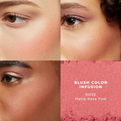 Laura Mercier Blush Color Infusion: Sheer Pressed Powder Blush for Cheeks, Buildable Formula, 10HR Wear, Long Lasting Color, Matte and Shimmer Finishes, Rose