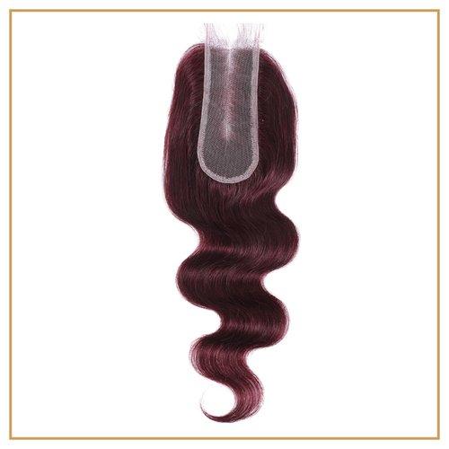 Dark Burgundy 2X6 HD Lace Closure 14 Inch