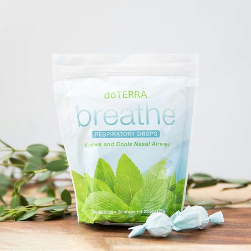 doTERRA Breathe Respiratory Drops - 30 Count (2 Pack) for Enhanced Breathing Support