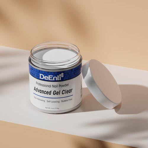 DeEnti Acrylic Nail Powder - 4oz Professional Grade Clear | Long-Lasting, Bubble-Free Acrylic for Extensions & Carving