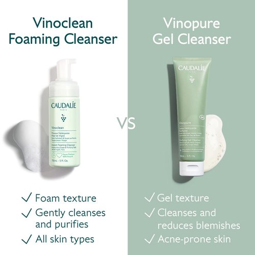 Caudalie Vinopure Salicylic Acid Cleanser - Pore Purifying Gel for Clear Skin | 150 mL