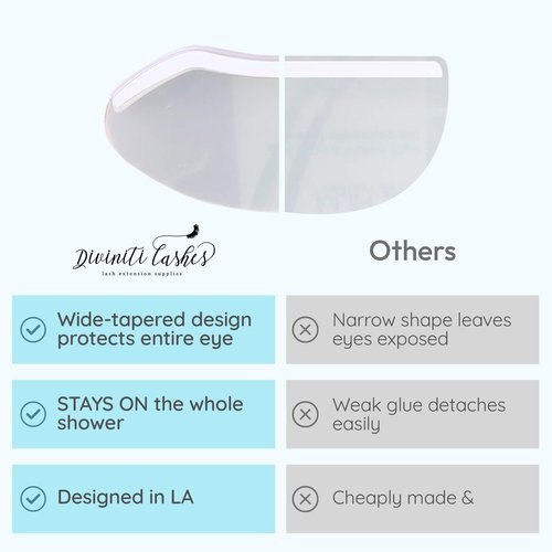 Eyelash Shield Shower Visor For Adults - 200 Eye Shields for After Surgery Shampoo, Microblading Supplies Permanent Makeup Supplies - Lash Guard - Eyelash Protector - Eye Shield After Cataract Surgery