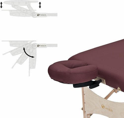 EarthLite Harmony DX Portable Massage Table - Complete Package with Face Cradle & Carrying Case | 30" x 73", Burgundy