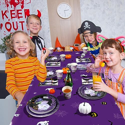 Halloween Baby Shower Plates and Napkins Set - Serve 50 - Tableware for 50 Guests