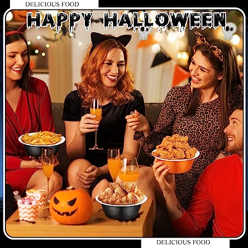 Disposable Halloween Plastic Serving Bowls 23 oz Bulk Pack