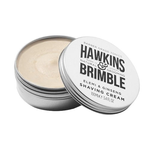 Hawkins & Brimble - Shaving Cream for Men, 100g - Luxurious Shaving Cream for Sensitive Skin and Nourishing - Smooth Finish Shave for Men without Animal Testing - Signature Elemi & Ginseng Fragrance