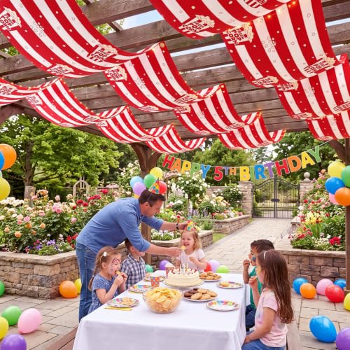 Circus Themed Christmas Banners - 3 Pcs 36 ft Carnival Decoration Set