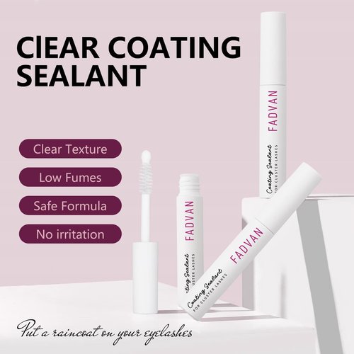 FADVAN Lash Sealant for Eyelash Extensions Overnighter Lash Sealer for DIY Coating Long-Lasting 2 Weeks (5ml, Clear)