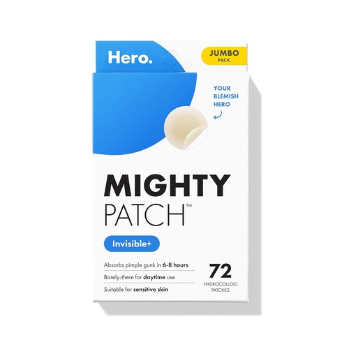 Mighty Patch™ Invisible+ Acne Pimple Patch - Discreet Hydrocolloid Cover for Zits & Blemishes (72ct)
