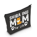 LEVLO SHIBA INU Mom Gifts SHIBA INU MOM Fur Life Makeup Bags SHIBA INU Lovers Gifts (SHIBA INU MOM-balck)