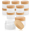 TkoYuHm 12-Pack White Matte Glass Bottles 1.67oz Cosmetic Containers for Skincare Travel-Friendly Refillable Leak-Proof Design