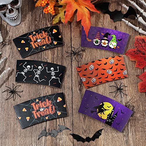 Halloween Coffee Cup Sleeves 36 Pcs for 12oz & 16oz Cups - Festive Drink Holders
