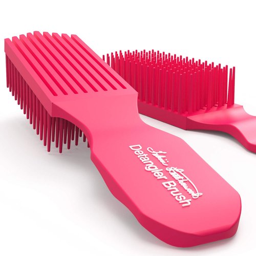 Felicia Leatherwood Pink Detangler Brush - Pain-Free Tangle Removal for Kinky, Curly, Wavy 4C Hair