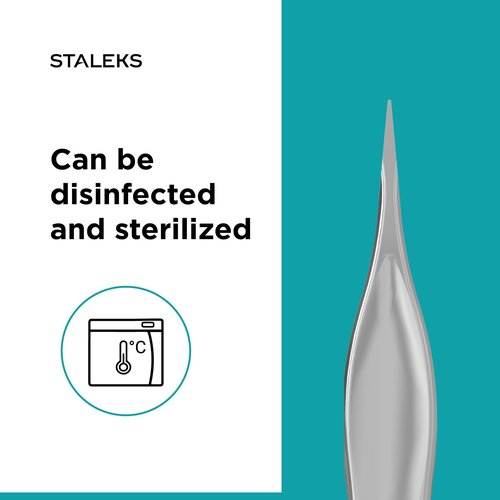 Staleks PODO 10 Podology Splinter Tweezers – Long Thin Working Part – Ideal for Ingrown Nail Removal, Calluses, and Foreign Body Extraction