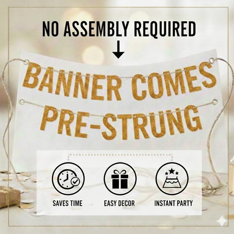 Pre-String Ghouls Just Wanna Have Fun Glitter Banner - Birthday Party Decorations