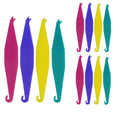 Maoerdental 100PCS Elastic Rubber Bands Placers Tool for Braces,Colorful Disposable Plastic Orthodontic Elastic Placers Braces Rubber Band Tool