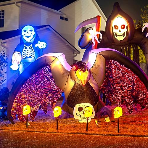 Outdoor Inflatable Air Blower Fan Set with LED String Lights - Waterproof 2 Pack