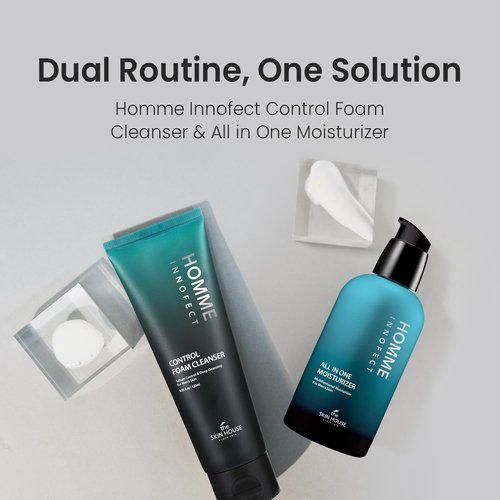 The Skin House Homme Innofect All In One Moisturizer [Korean Skin Care, for men,Moisturizer,Lightweight Formula, Deep Hydration 130ml,4.4fl.oz]