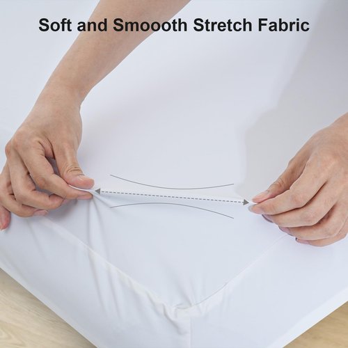 SHINARDO Massage Table Skirt,Massage Face Rest Cover,and Massage Table Under Storage 3pcs Set,SPA Bed Cover,Bed Valance,Soft and Stretchable Fabric Fit Different Size (Khaki)