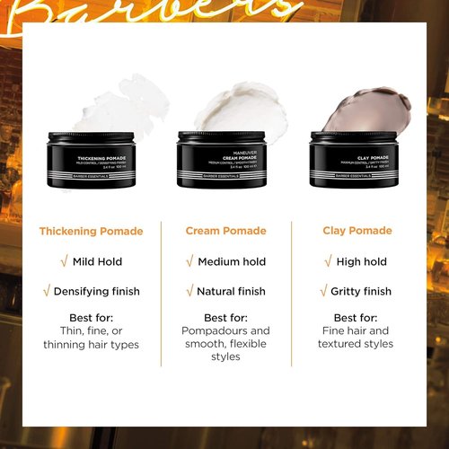 Redken Brews Cream Pomade For Men - Medium Hold, Natural Finish, Low Shine | All Hair Types