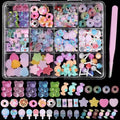 3D Acrylic Candy Nail Charms Set - Multicolor Lollipop Sweet Nail Art Decorations