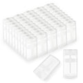 50 Pack 0.5 oz/15ml Clear Deodorant Container,Empty Oval Twist-Up Plastic Tubes Portable Containers for Chapstick,Large Lip Balm,Lotion Bar Sticks,Perfume Solid Lotion,Sunscreen-Pocket Deodarant Tube