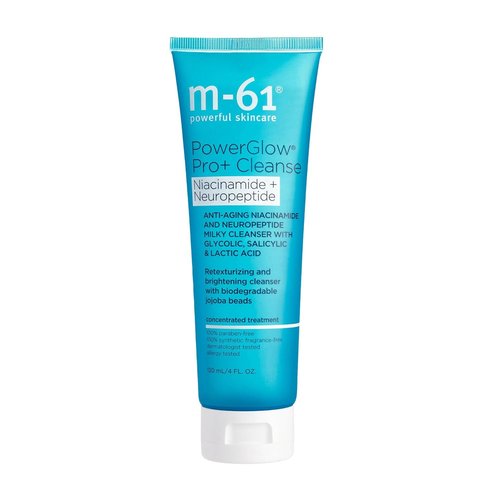 M-61 PowerGlow Pro+ Cleanse - Deep Cleansing Exfoliating Face Wash with AHAs & BHAs | 4 Fl. Oz