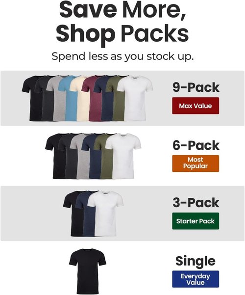 INTO THE AM Men's T-Shirts - Soft Cotton Blend Crew Neck Tee | Athletic Fit Casual Wear S-4XL