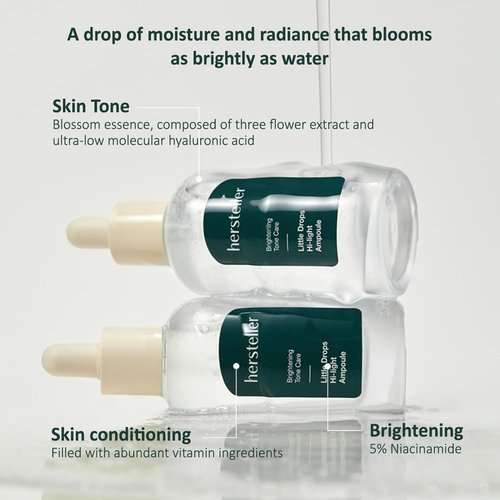 hersteller Little Drops Hi-light Ampoule 43ml, 1.5 Fl Oz Brightening Toning Moisturizing Calming Daisy Flower Extract Vegan Facial Skin Korean Skincare