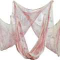 Red Halloween Spider Web 4 Pack Creepy Gauze Fabric for Haunted House & Yard Decor