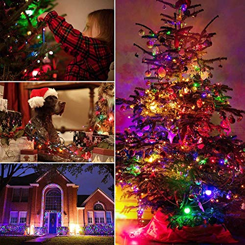 Minetom Multicolor Christmas String Lights 2 Pack, 20 Feet, 100 LEDs
