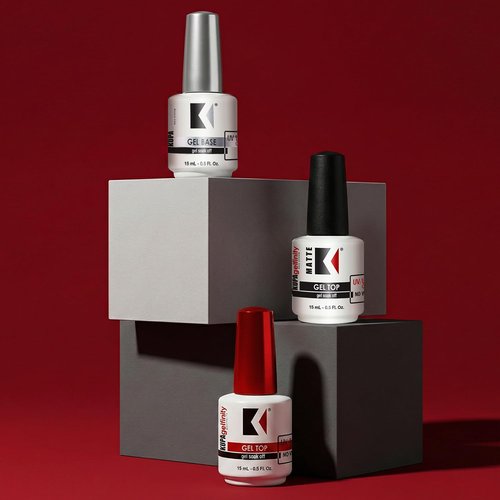 KUPA Gelfinity Base Coat & Glossy Top Coat & Matte Top Coat Trio Set, No-Wipe, Long-Lasting Soak-Off Formula, Chip-Resistant, UV/LED Gel Polish, 0.5 Fl Oz (Pack of 3)
