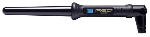 Kiss Red By Ceramic Tourmaline Curling Wand CIW021" inch, Black, 1 Count