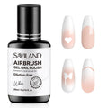 SAVILAND Airbrush Gel Nail Polish Dilution-free: Hema-Free 20 ml No Clogging White Airbrush Nail Polish Non-Acetone Nail Gel P olish for High Pigmented Colors Airbrush Polish for Ombre French Nail