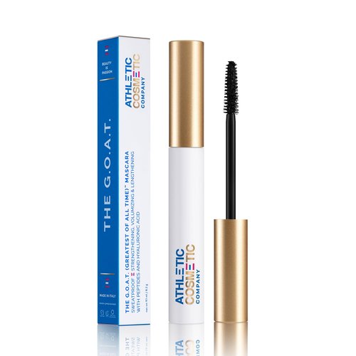 G.O.A.T Waterproof Mascara - Vegan, Nontoxic Formula with Peptides & Hyaluronic Acid for Volumizing & Amplifying Lashes