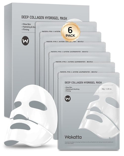Bio-Collagen Face Mask by Skiennix - Hydrating Overnight Treatment for Fine Lines & Firming | 6 Pack