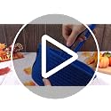 Blue Halloween Trick-or-Treat Pumpkin Basket with Smile Handle - 23cm