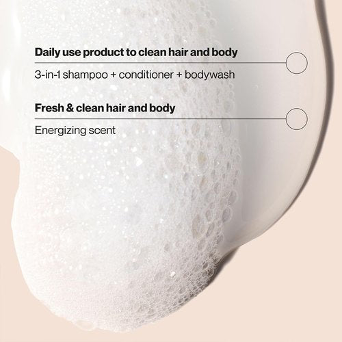 Suave Body Wash, Shampoo & Conditioner 3-in-1 for Men, Citrus Rush Bundle, Full-Size Twin Pack + 1 Travel-Size. (3 Piece Set)