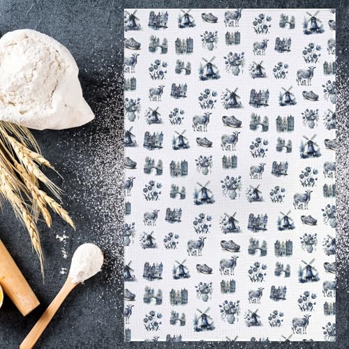 Dutch Flag Kitchen Towel Blue Cow House Variation of THIS listing