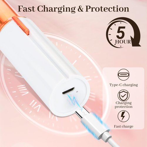 Mendaping Facial Hair Remover for Women & Men, Rechargeable Face Razor with LED Light, 2 Replacement Heads Included, Travel Electric Shaver for Lip, Chin, Arms, Upper Lip & Peach Fuzz (White)